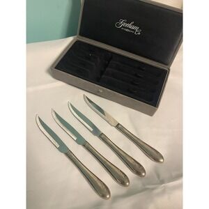 Gorham Meredith Steak Knives Set of 4 Velvet Gift Box Stainless Open Box